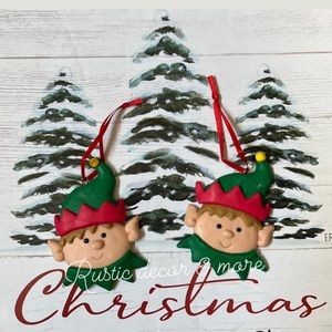 Holiday Elf Ornament Set of 4